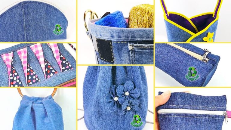 Creativas Manualidades en Arte Textil con Tela de Jean