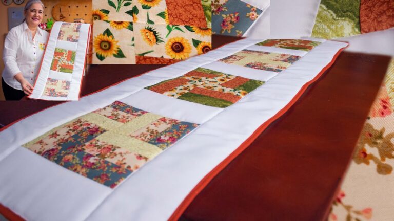 Patchwork Elegante con Tela de Lino