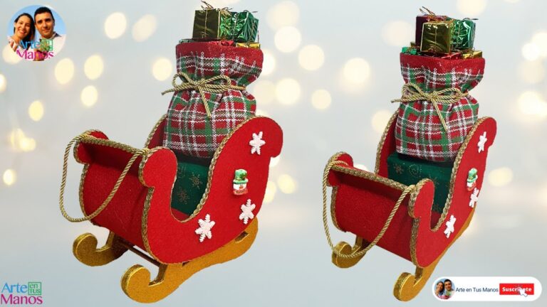 Ideas Creativas para Usar Telas Navideñas con Diseño de Trineo